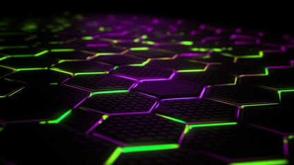 Obraz premium Technology abstract hexagon background . Hi-tech dot comb texture .