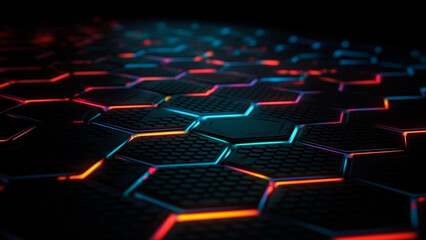 Naklejka premium Technology abstract hexagon background . Hi-tech dot comb texture .