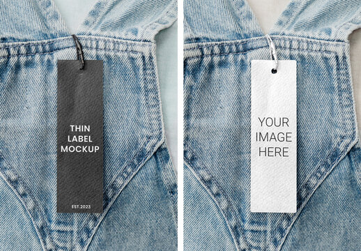 Thin Label with Jeans Mockup