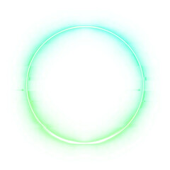 Circle swirl colorful bright neon border