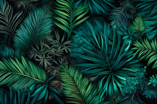 tropical grass wallpaper, seamless pattern
