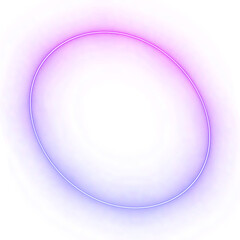 Gradient oblique circle colorful bright neon border