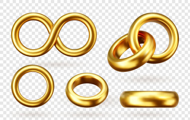 3d Golden vector rings.