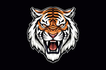 Tiger. Tiger logo. Wild cat head mascot, tiger head emblem design. Tiger sport mascot logo design. Vector illustration