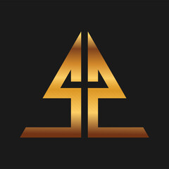 Fototapeta premium Luxury monogram business Logo design. 