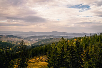 Fototapeta Fantastic Slovak Bachledova Dolina landscape with mountains, obraz