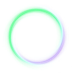 Circle colorful bright neon border
