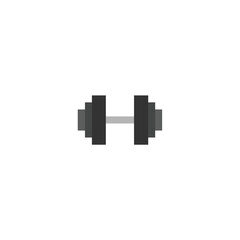 fitness and gym icon pixel art style with black color and white background good for your project and game asset.