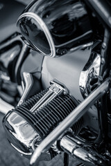 silnik, motocykle, metal, motocykl, stal, cylinder, błyszczący chromowane 