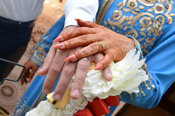 Henna Tattoo on Bride's Hand.wedding henna
