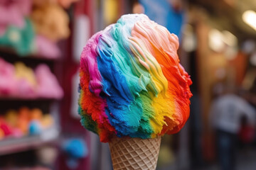 Sweet Delight: Colorful Ice Cream Treat - Generative AI