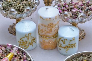 Moroccan wedding. Henna night in the Moroccan wedding