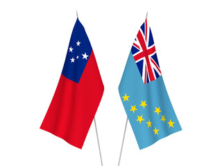 Tuvalu and Independent State of Samoa flags