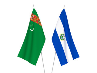 Turkmenistan and Republic of El Salvador flags