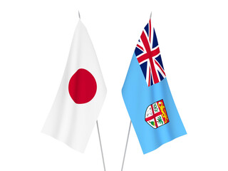 Japan and Republic of Fiji flags