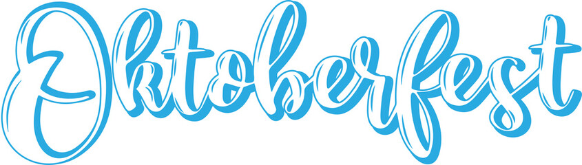 Hand sketched Oktoberfest word as header or logo. Vector illustration of Munich beer festival, Octoberfest. Drawn lettering for poster, banner, invitation. 