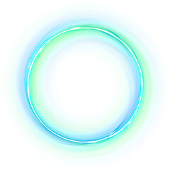 Circle colorful bright neon border