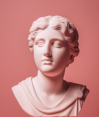 Antique female sculpture. AI generated image.