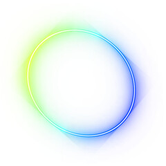 Obraz premium Gradient oblique circle colorful bright neon border