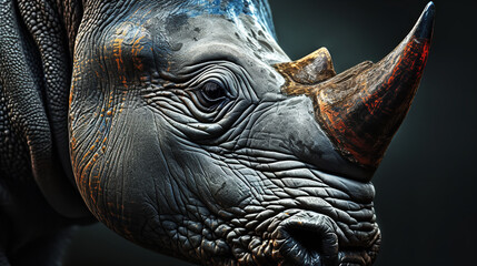 close up of an Rhinoceros