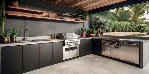 modern kitchen interior