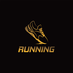 Shoes logo vector, Running logo vector template