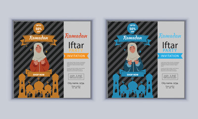 Ramdan design vector template