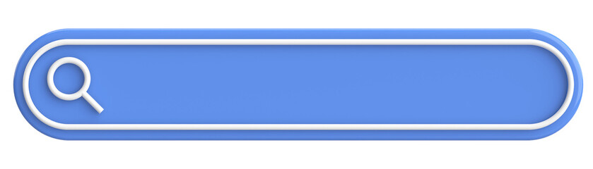 Search field. Search bar. 3D illustration.