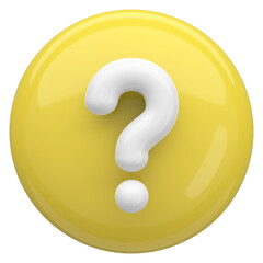 Question mark sign. 3D illustration.