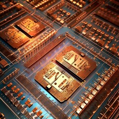 The transistors and other d structures inside an integrated circuit