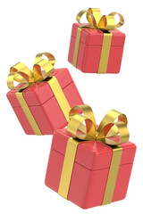 3D gift box. 3D illustration.