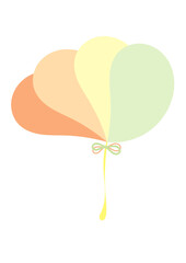 illustration of a colorful balloon in the sky 