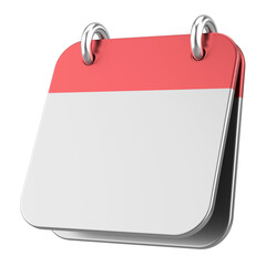 Empty calendar. 3D calendar. 3D illustration.