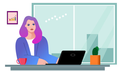 Ilustraciones de concepto de negocio. Colección de escenas con una mujer participando en actividades comerciales. ilustración vectorial