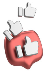 Obraz premium Like button. Like icon. 3D illustration.