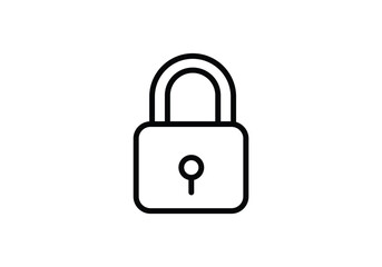 padlock icon isolated on white background