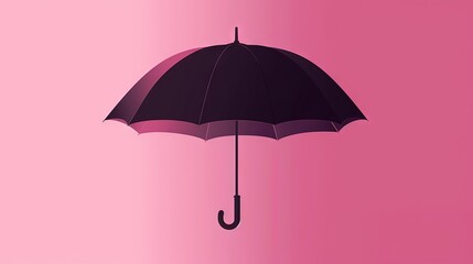  a black umbrella with a pink background and a pink background with a pink background and a pink background with a pink background and a pink background with a black umbrella.  generative ai