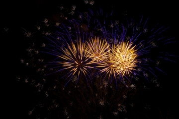 Fototapeta premium Fireworks launch at Orthodox Easter Celebration in Corfu, Greece