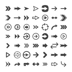 Arrow pictogram collection. Set of arrows.