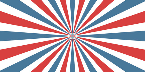 4th of July Happy Independence Day Sunburst Banner Background