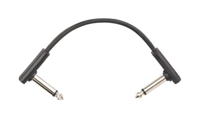 electric guitar pedal patch cable path isolated on white