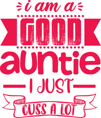 Auntie graphic T-shirt Design