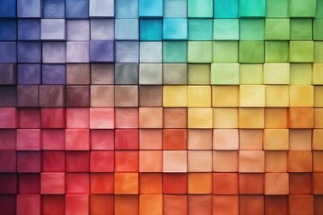 Azueljo, zileij, glass tiles in rainbow color, pride colors, full colored, generative ai, interior, wall decor. 