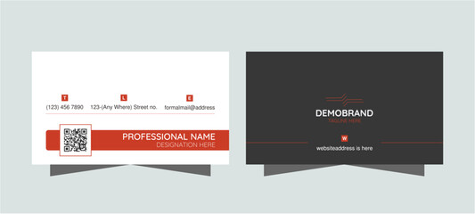 Modern professional business card template design. Minimal corporate visiting card layout for company. Simple and clean calling card.