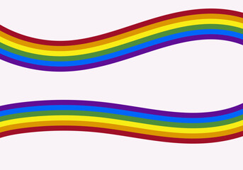 Fototapeta premium Bandera lgbtiq+ del día del orgullo en fondo blanco.