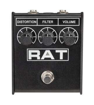guitar proco rat distortion pedal path isolated on white