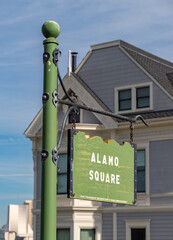 Alamo Square Sign - obrazy, fototapety, plakaty