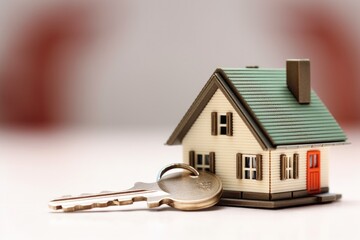 Real estate, a house with a key for investment