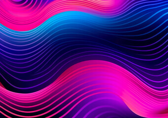 Pink and blue abstract modern geometrics background, color gradient pink and turquoise background, soundscapes, linear forms, bold patterns, distorted forms, Generative Ai Illustration.