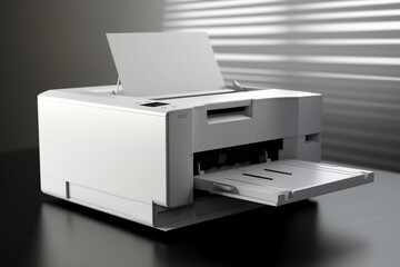 A crisp and organized image of a minimalist printer with clean lines and efficient functionality Generative AI